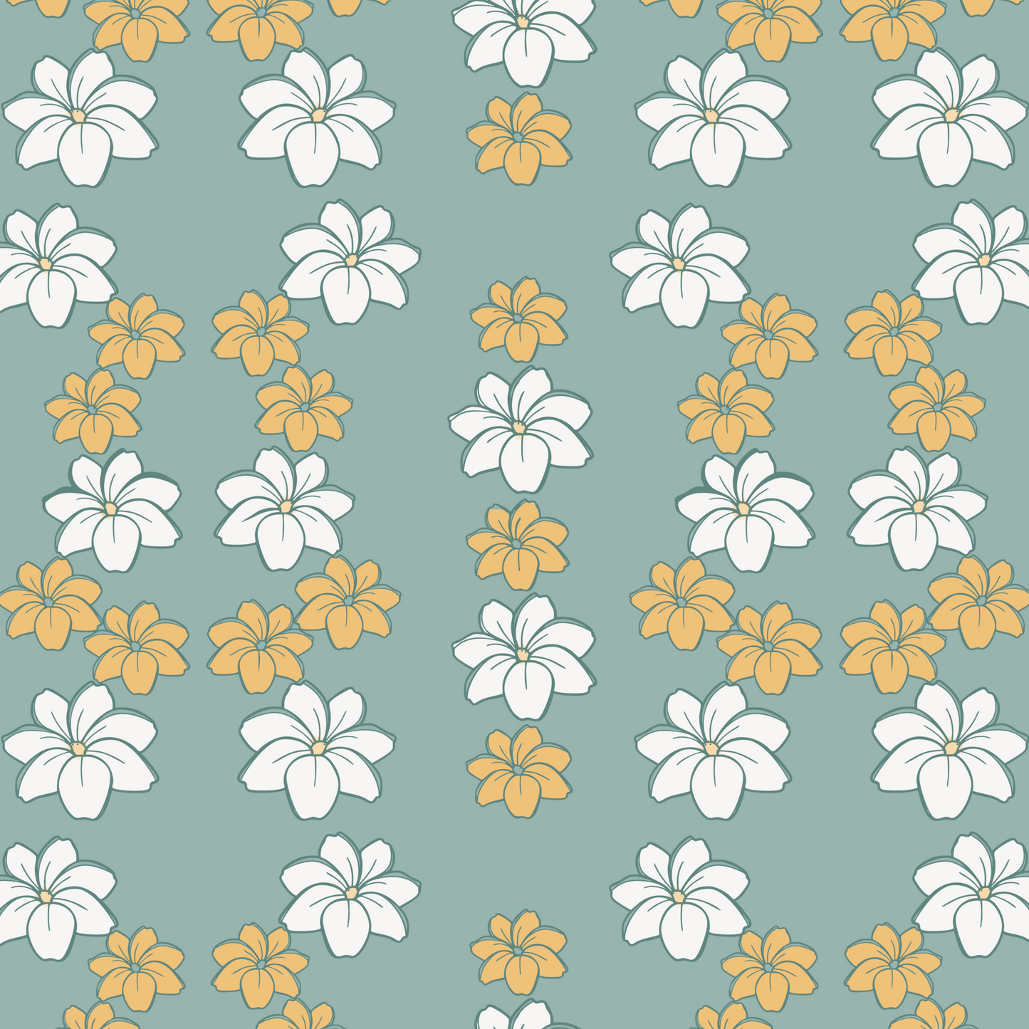 Floral Scatter Repeat Surface Pattern