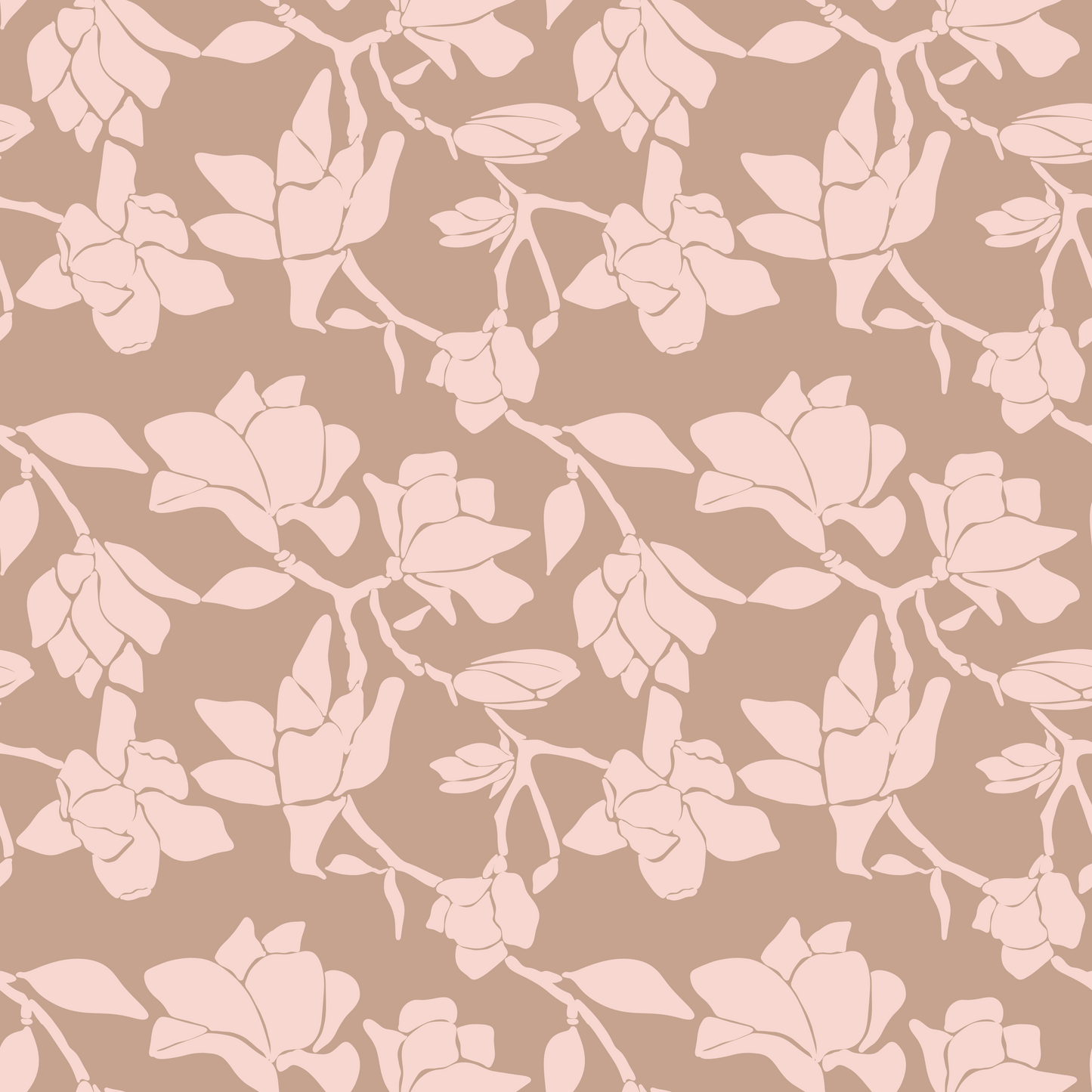 Floral Silouette Repeat Surface Pattern