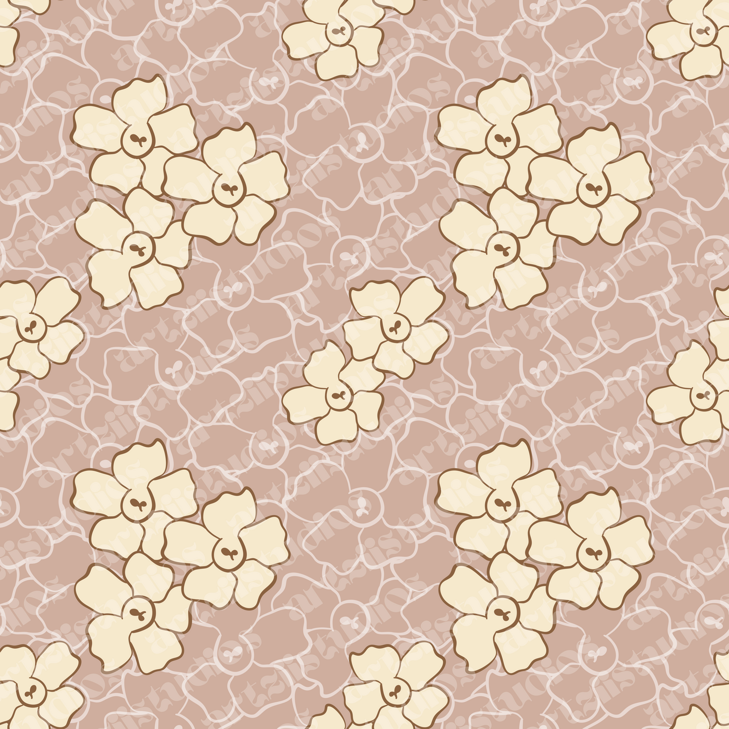 Puakenikeni Repeat Surface Pattern for Fuji Kula Fashion
