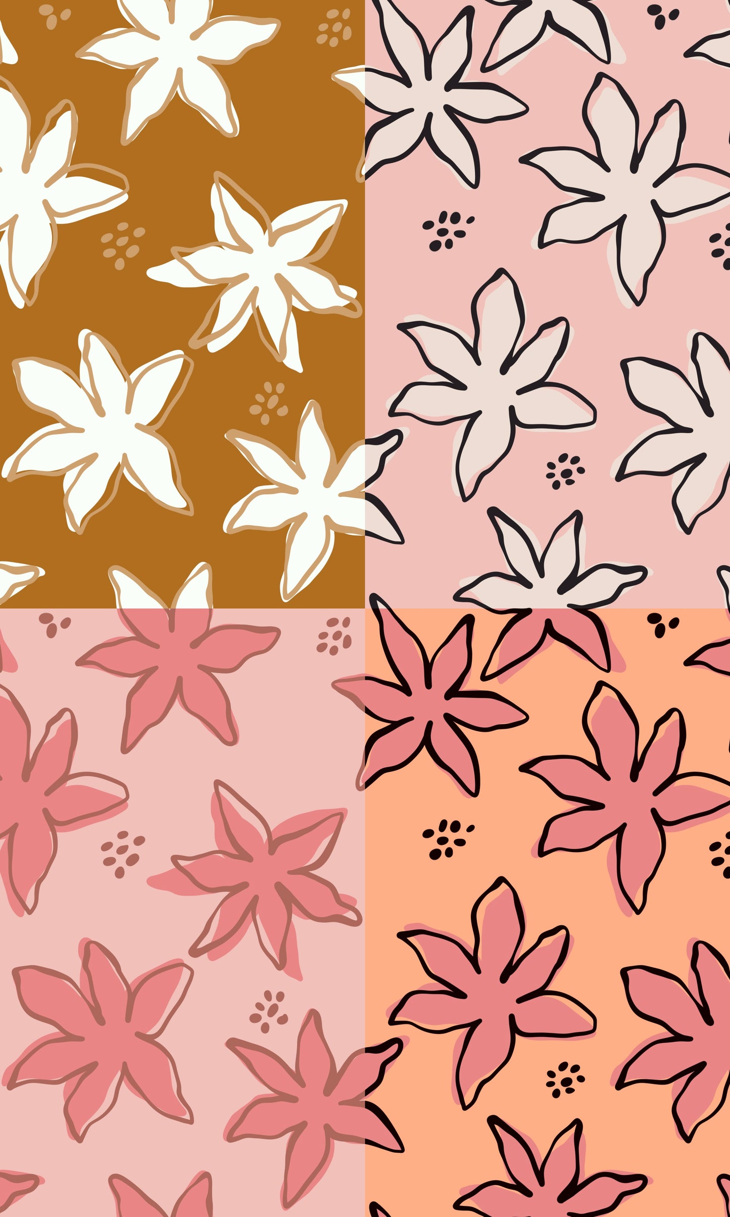 Playful Tiare Repeat Surface Pattern