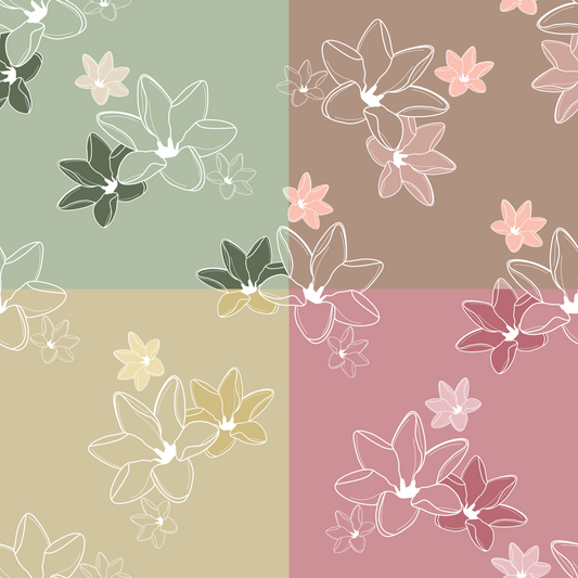 Gardenia Tiles Repeat Surface Pattern