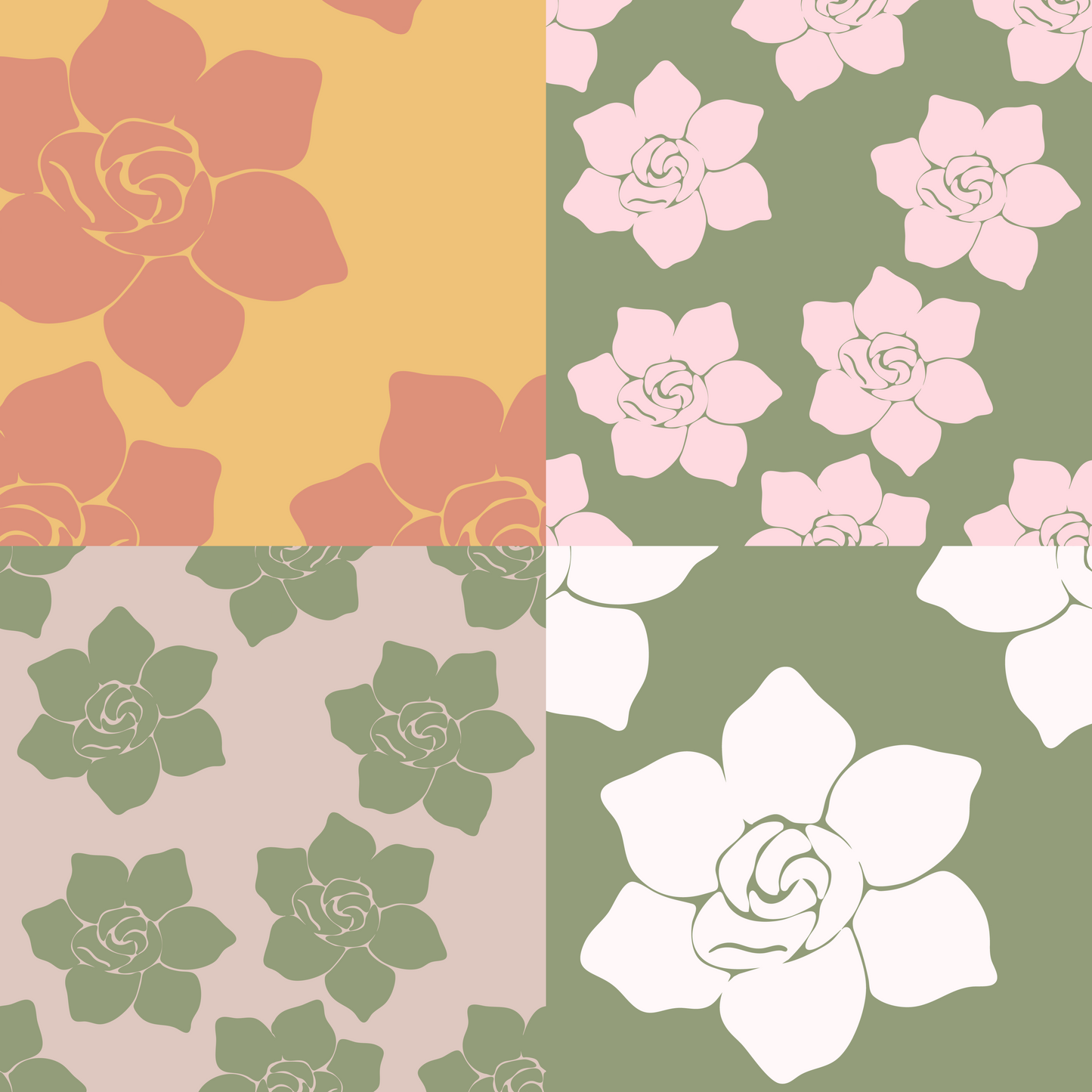 Gardenia Love Repeat Surface Pattern