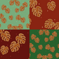 Gingerbread Monsterra Repeat Surface Pattern