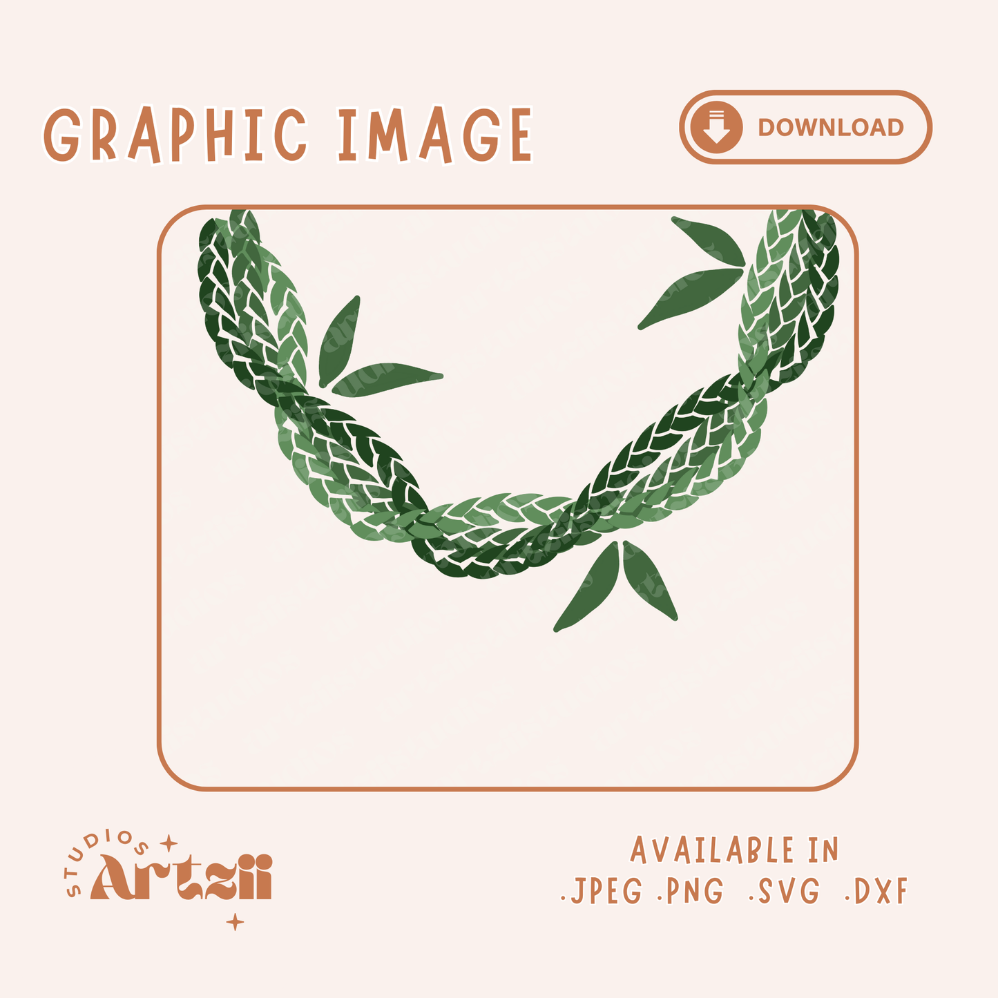 Triple Maile Lei Graphic Image