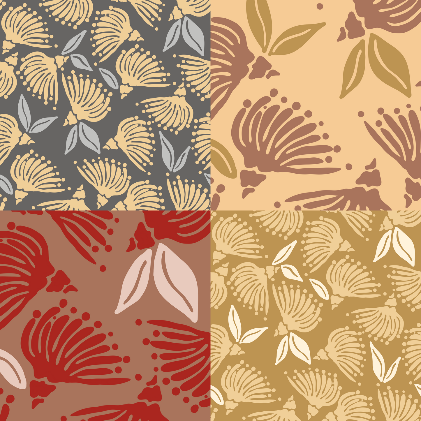 Groovy Ohia Lehua Repeat Surface Pattern