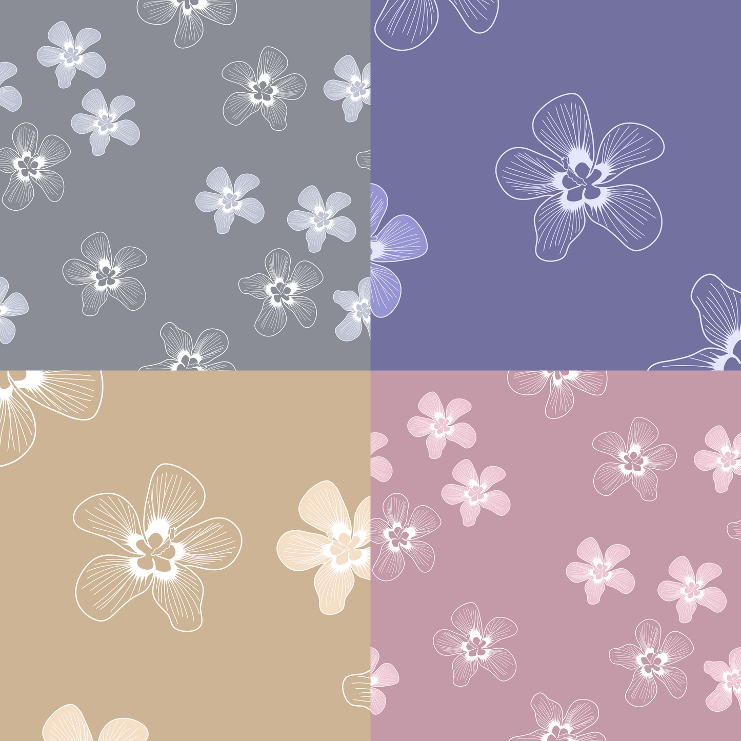 Hau Blooms Repeat Surface Pattern