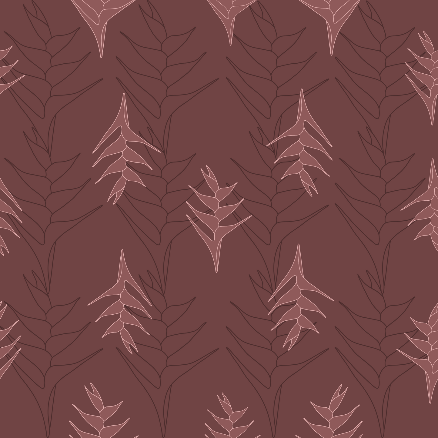 Heliconia Garden Repeat Surface Pattern