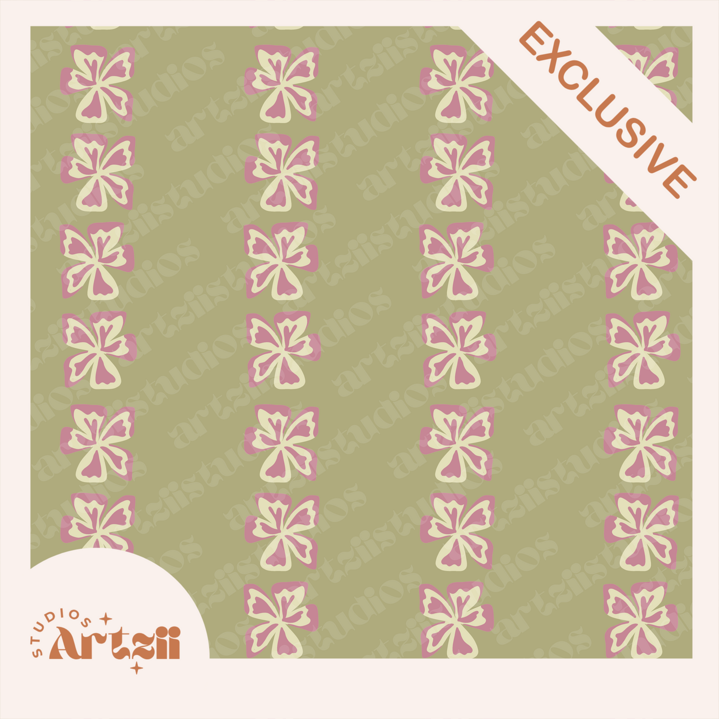 Hibiscus Repeat Surface Pattern #87