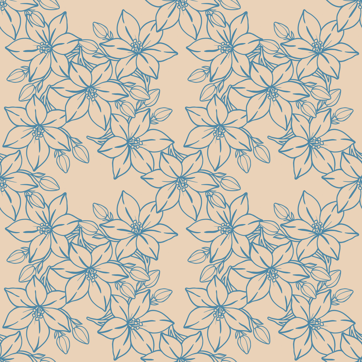 Jasmine Cluster Repeat Surface Pattern