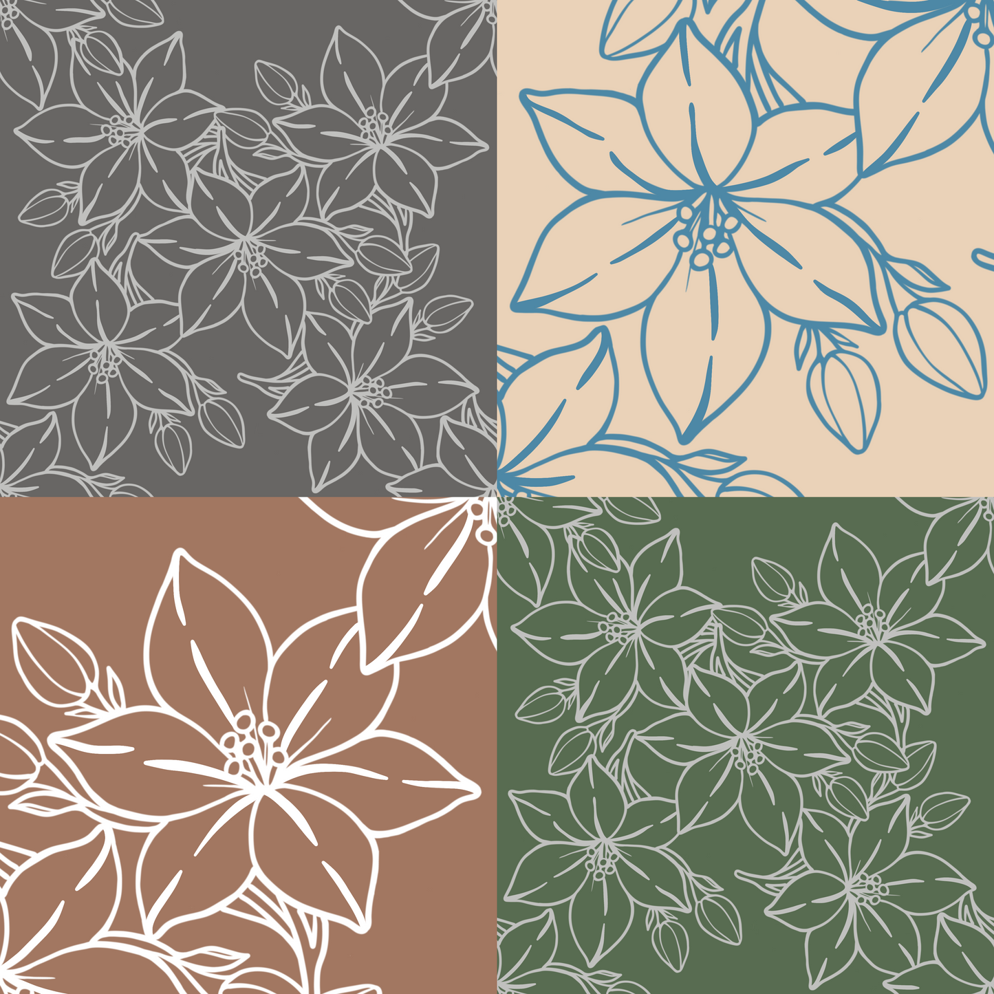 Jasmine Cluster Repeat Surface Pattern