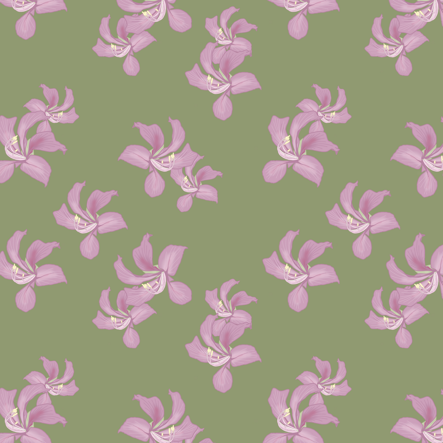 Butterfly Orchid Repeat Surface Pattern