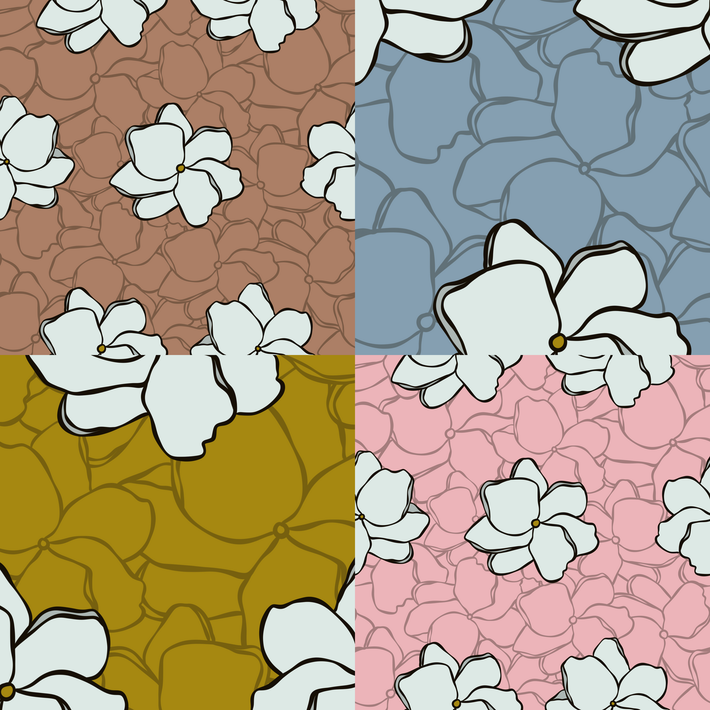 Sampaguita Flower Repeat Surface Pattern