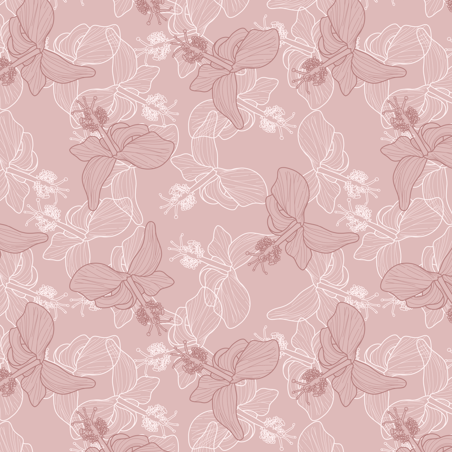 Hibiscus Bliss Repeat Surface Pattern