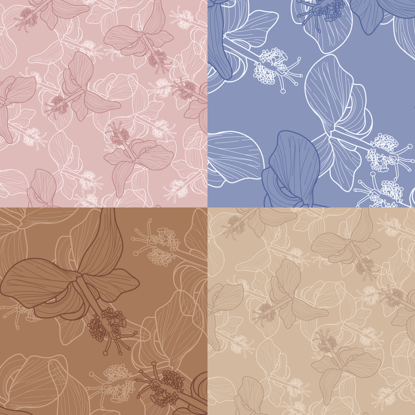 Hibiscus Bliss Repeat Surface Pattern