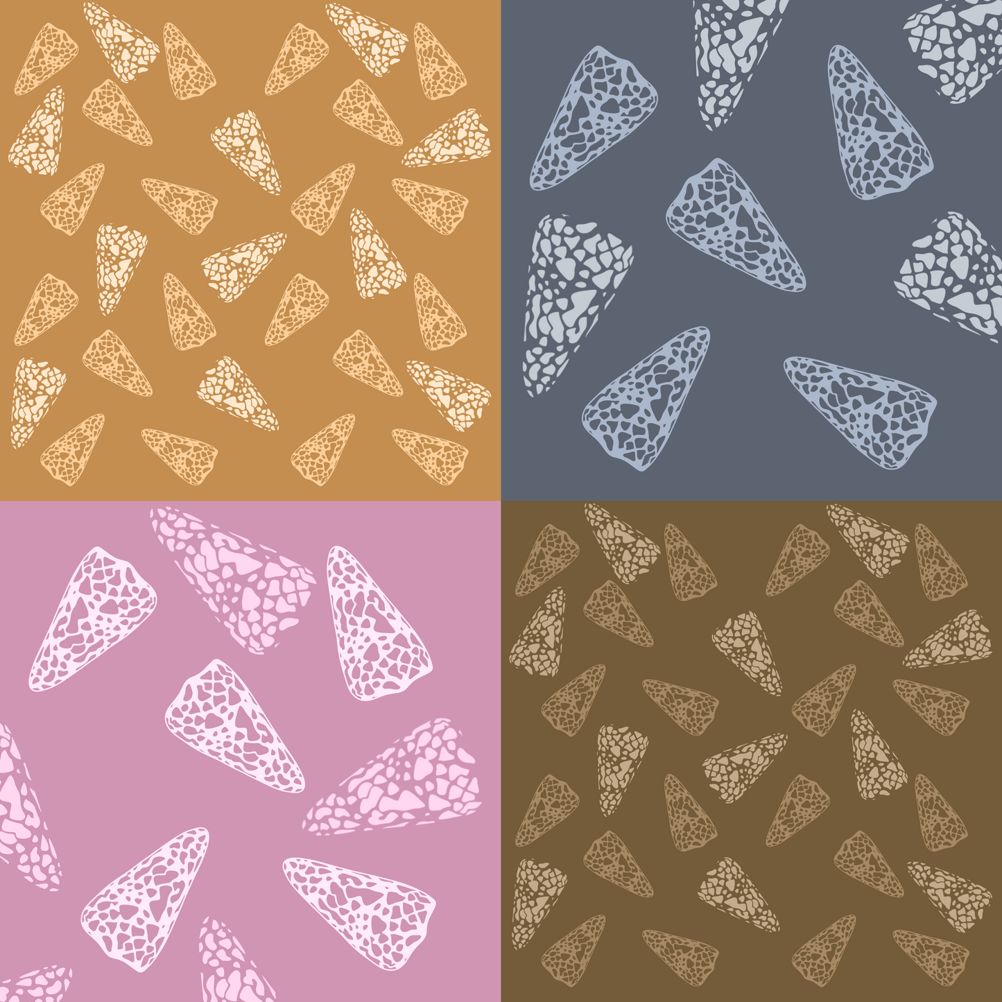 Marble Cones Repeat Surface Pattern