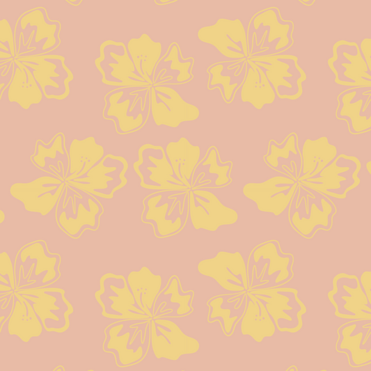 Summer Hibiscus Repeat Surface Pattern