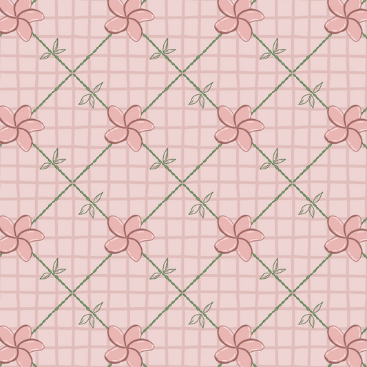Plumeria Line Repeat Surface Pattern