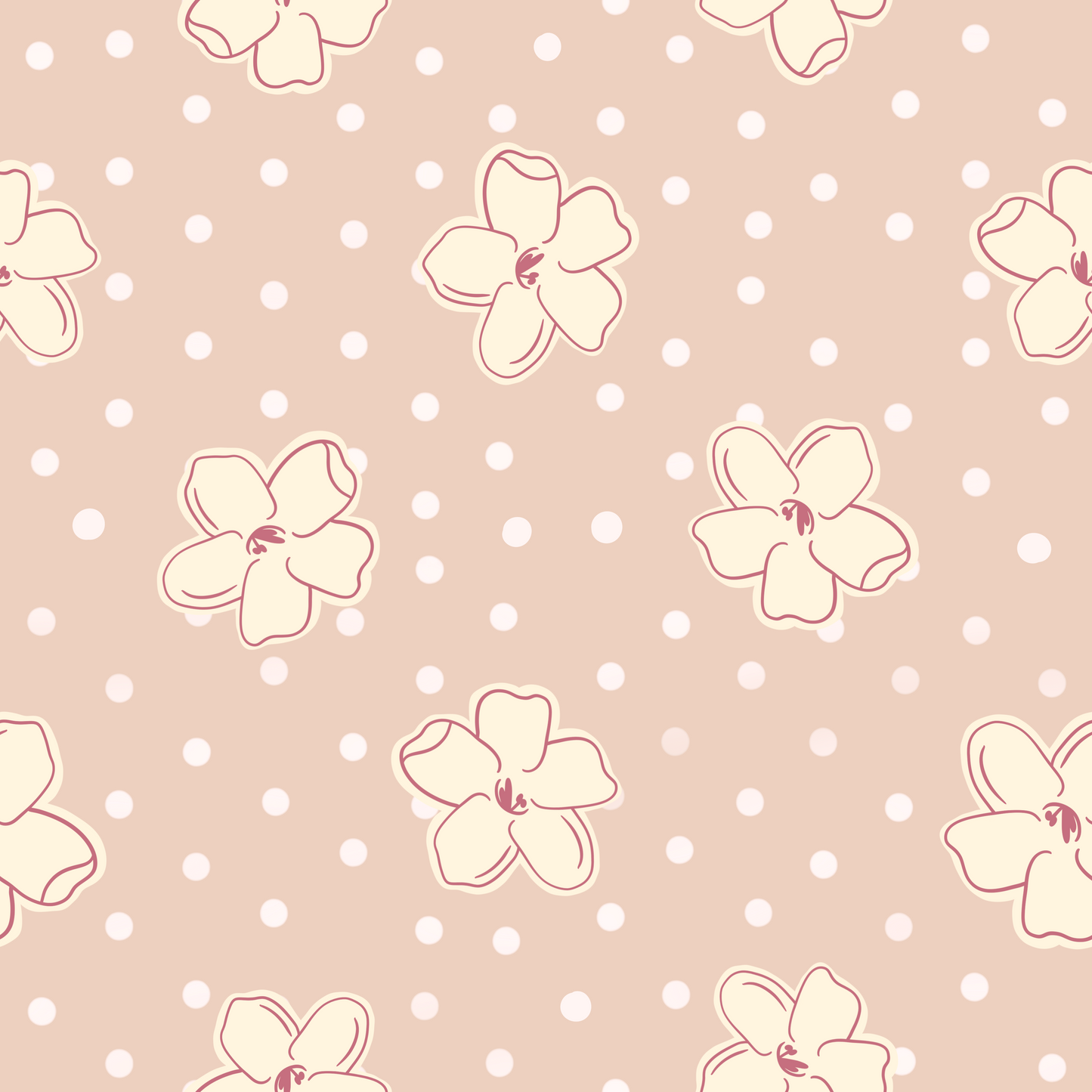 Puakenikeni Polka Dots Repeat Surface Pattern
