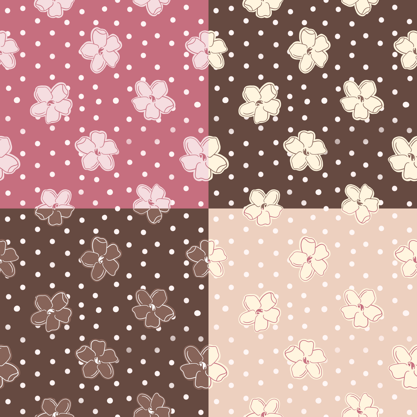 Puakenikeni Polka Dots Repeat Surface Pattern