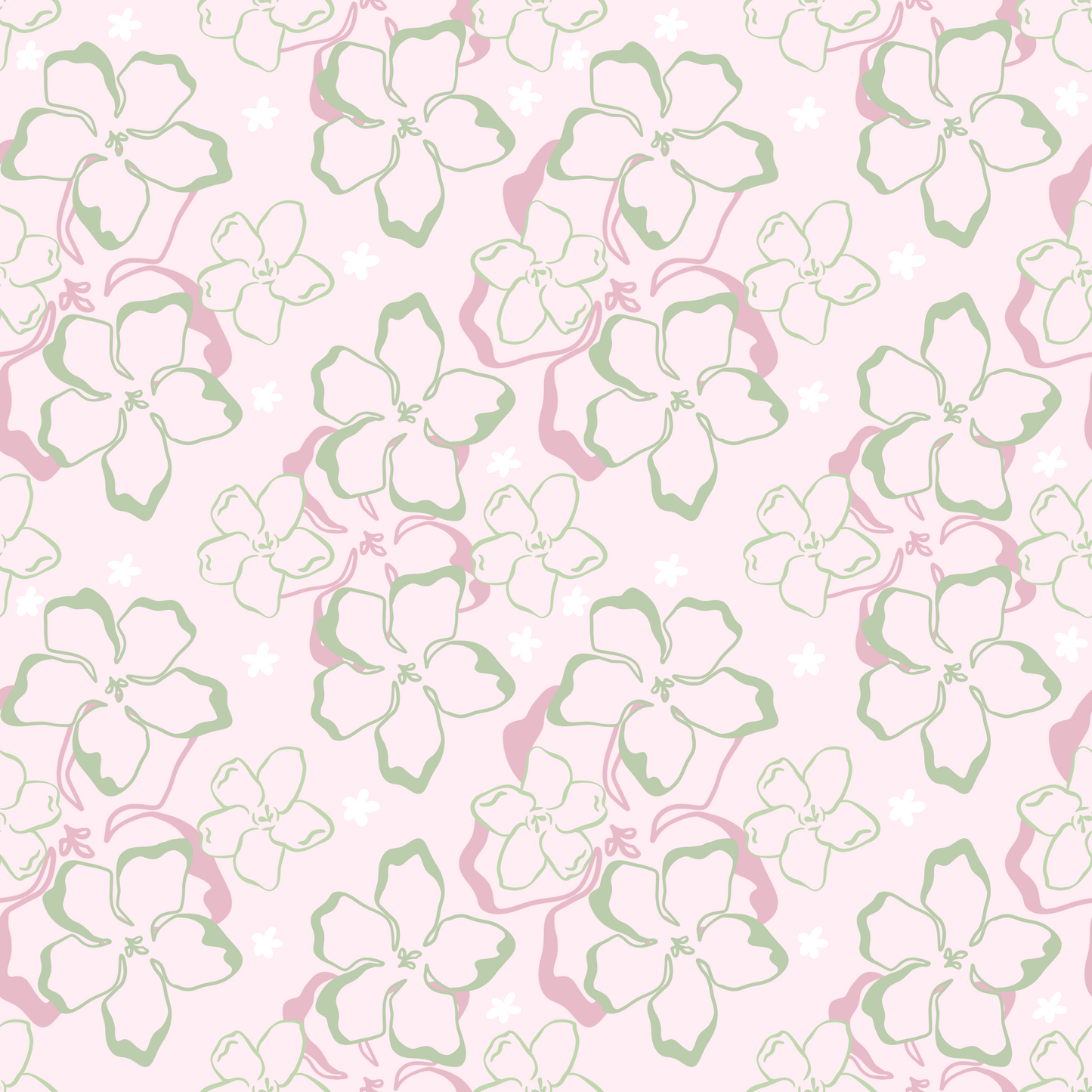 Spring Puakenikeni Repeat Surface Pattern