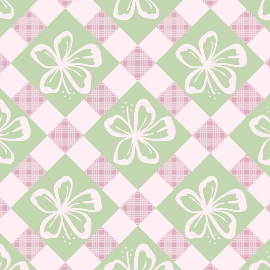 Quirky Hibiscus Repeat Surface Pattern
