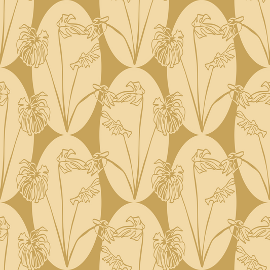 Old Fashion Monstera Repeat Surface Pattern