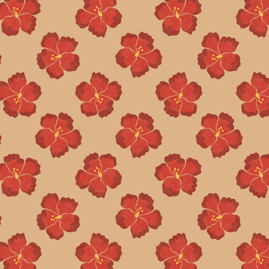 Hibiscus Spring Repeat Surface Pattern