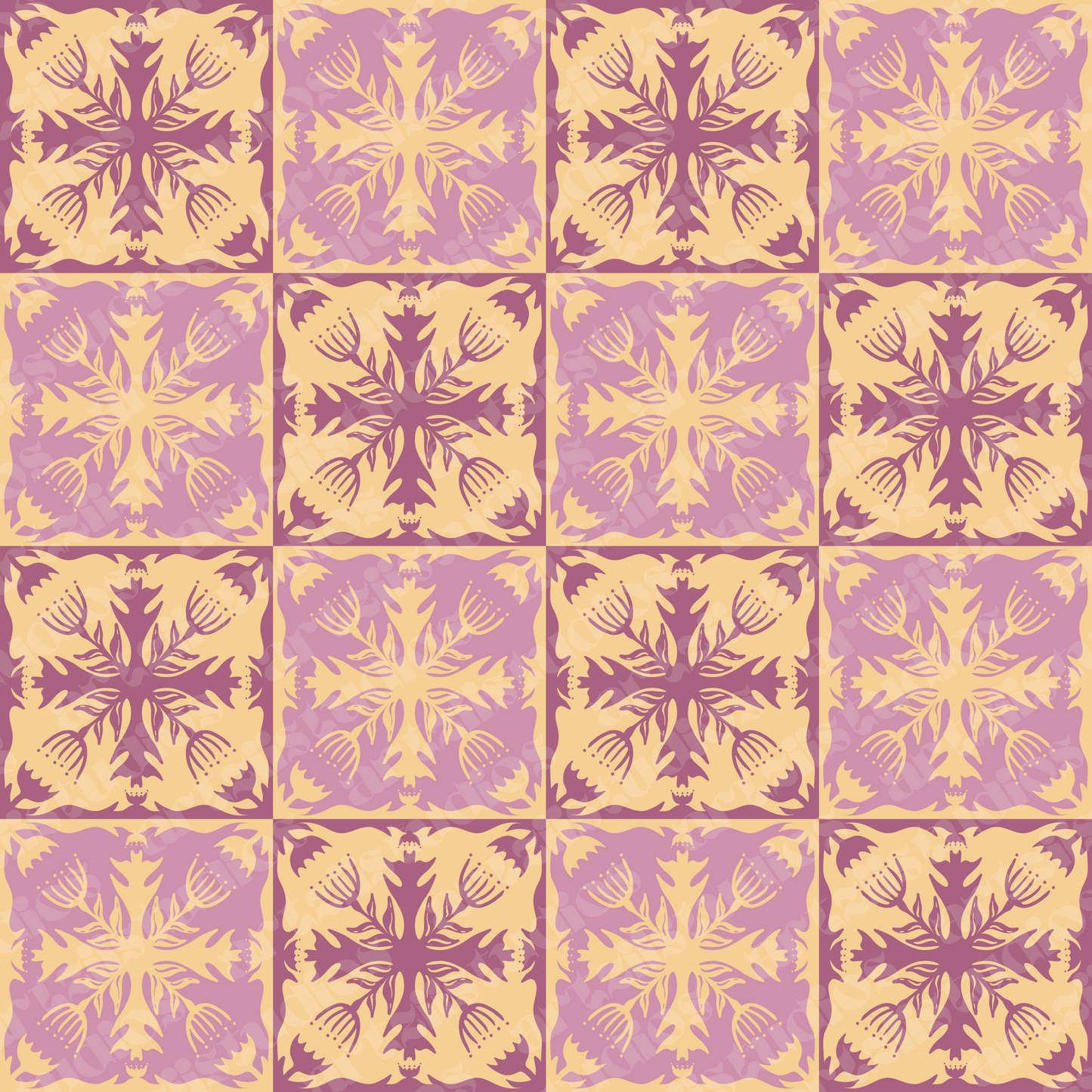 Ohia Quilt Repeat Surface Pattern