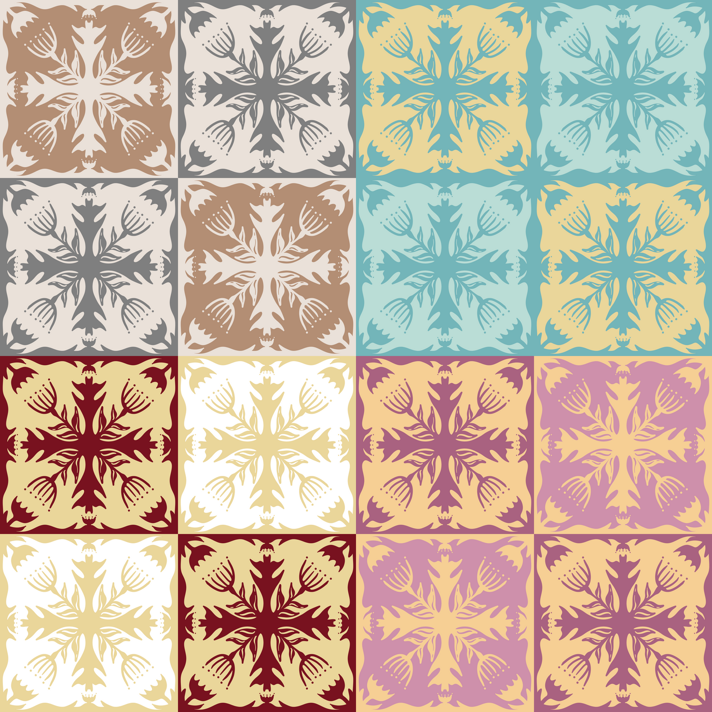 Ohia Quilt Repeat Surface Pattern