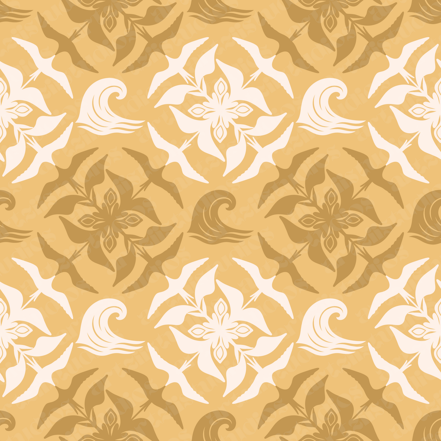 Iwa Bird Quilt Repeat Surface Pattern