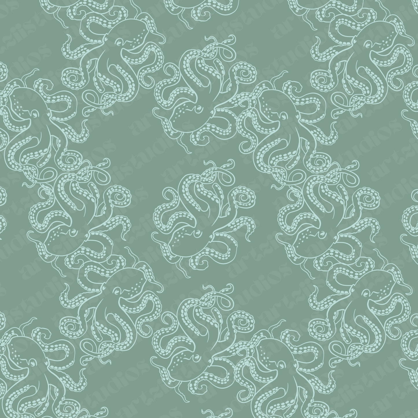 Octopus Cameo Repeat Surface Pattern