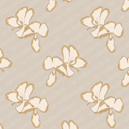 Summer Butterfly Ginger Repeat Surface Pattern