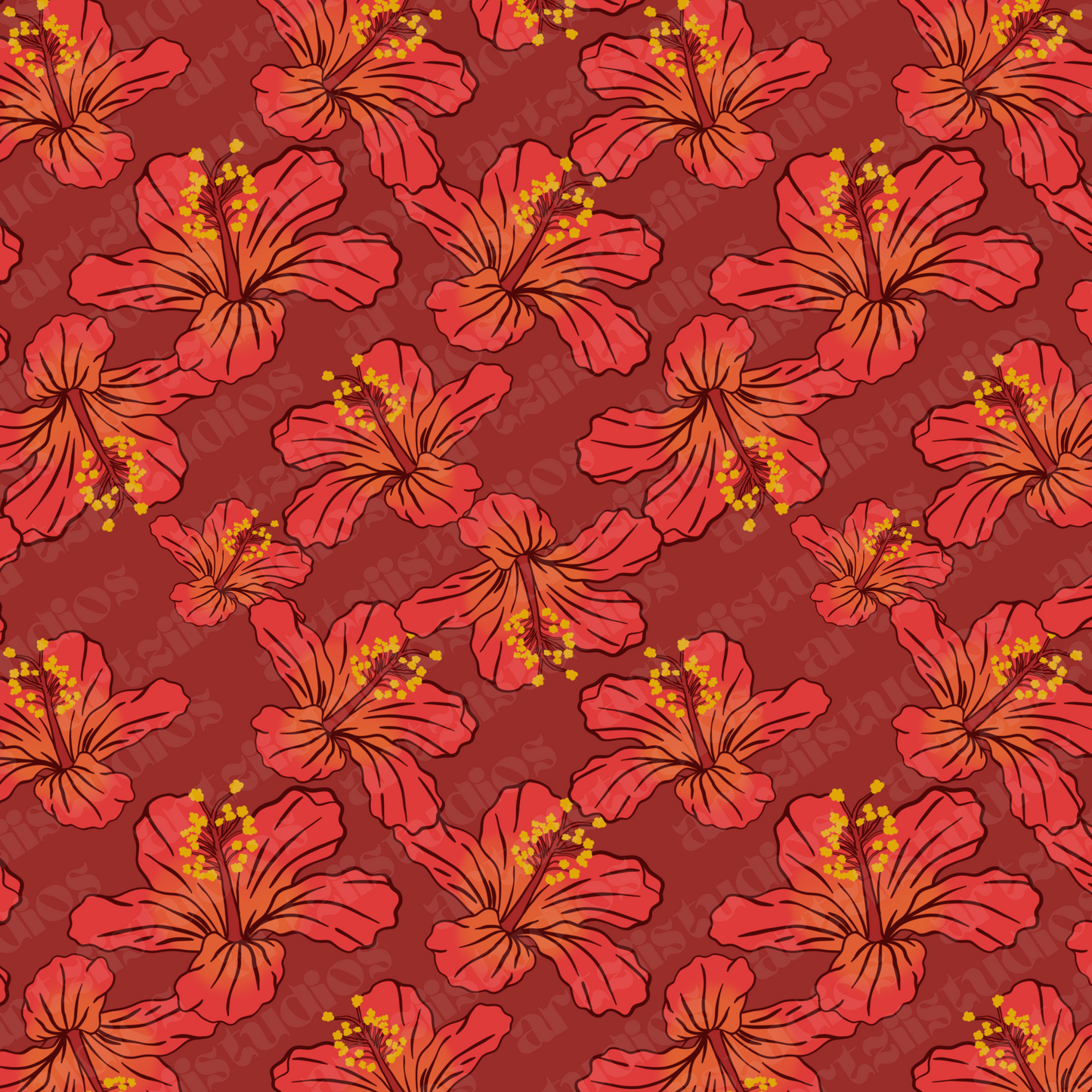 Sunset Koki'o Ula Repeat Surface Pattern