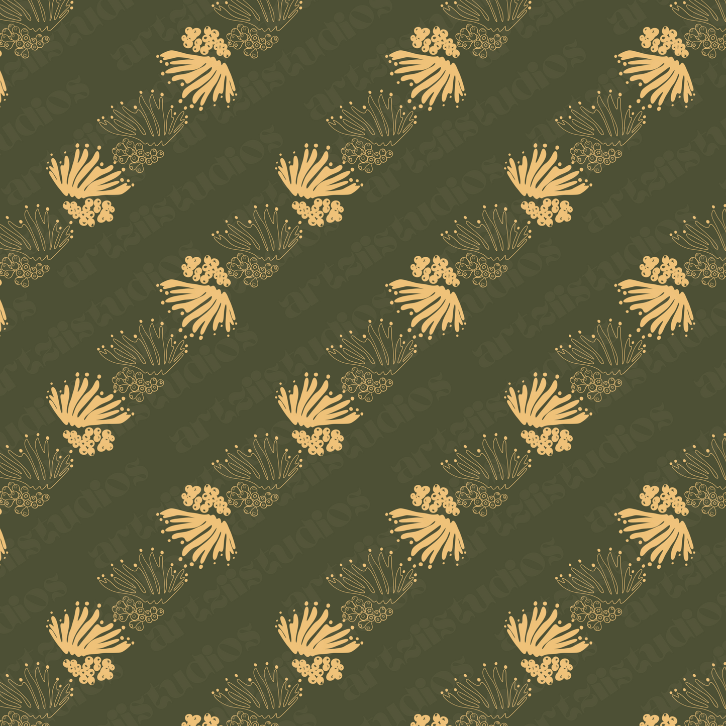 Linear Ohia Lehua Repeat Surface Pattern