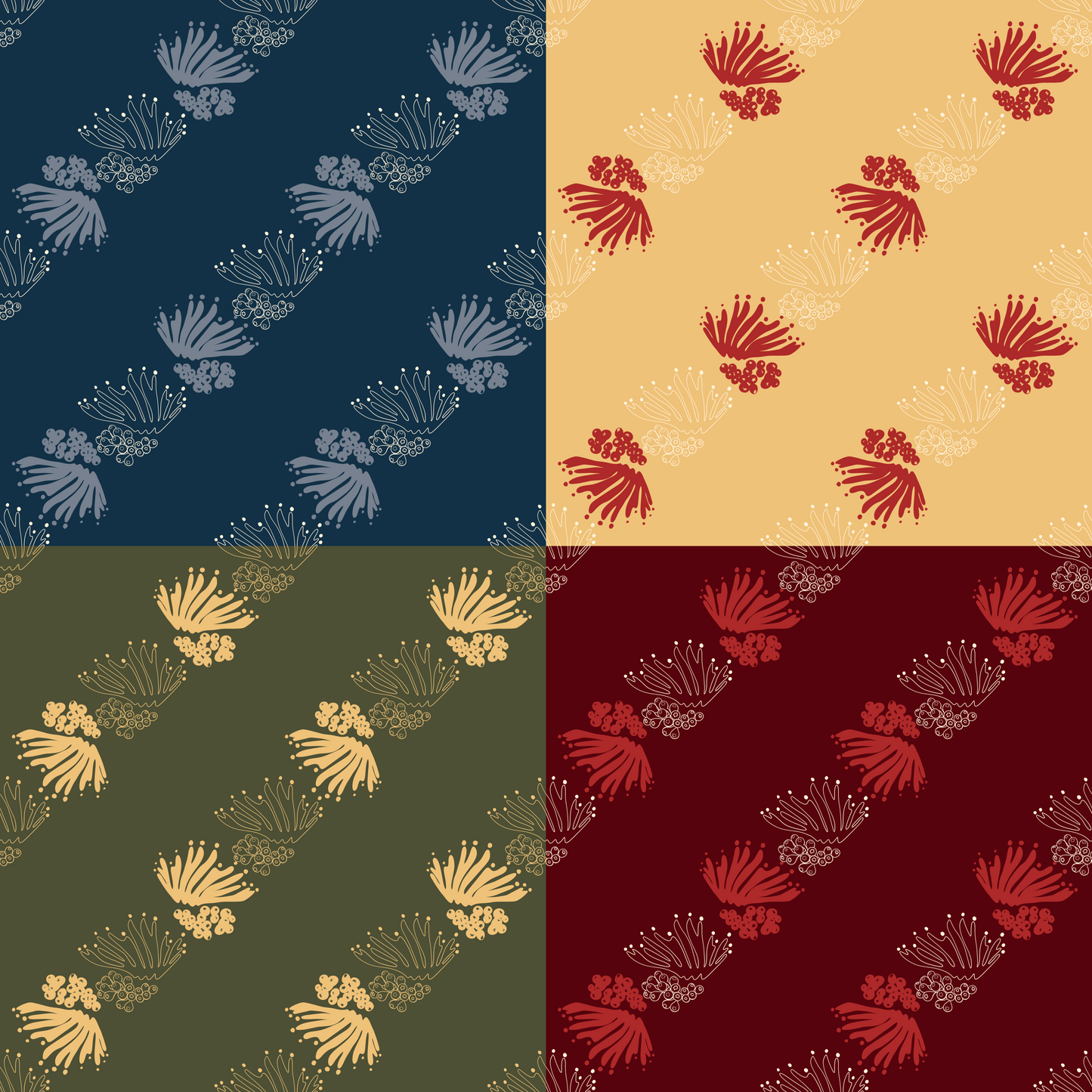 Linear Ohia Lehua Repeat Surface Pattern