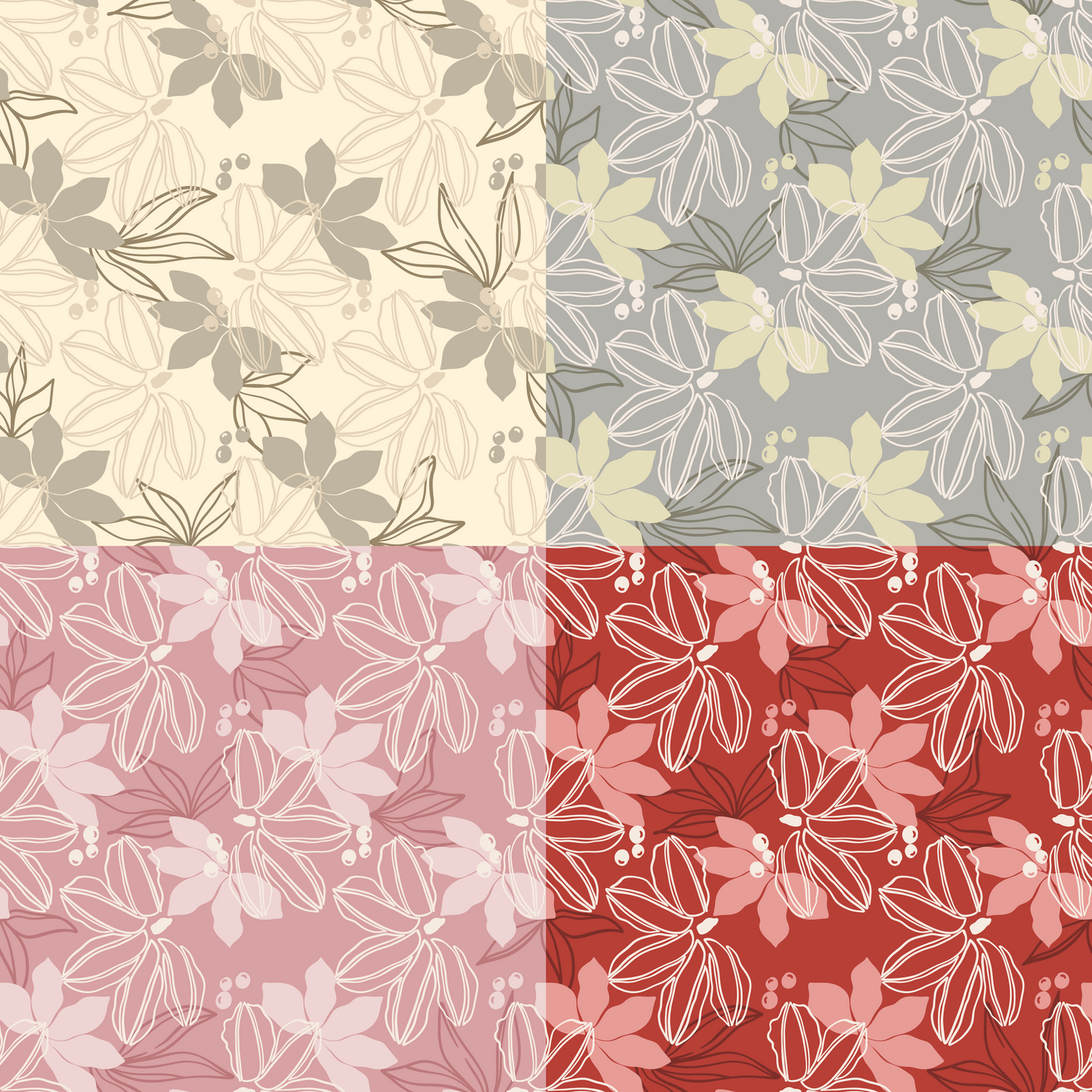 Naupaka Summer Repeat Surface Pattern