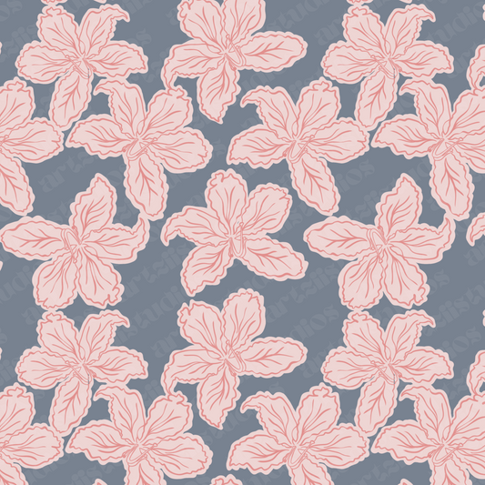Linear Hong Kong Orchid Repeat Surface Pattern