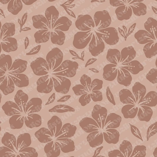 Hibiscus Frenzy Surface Pattern