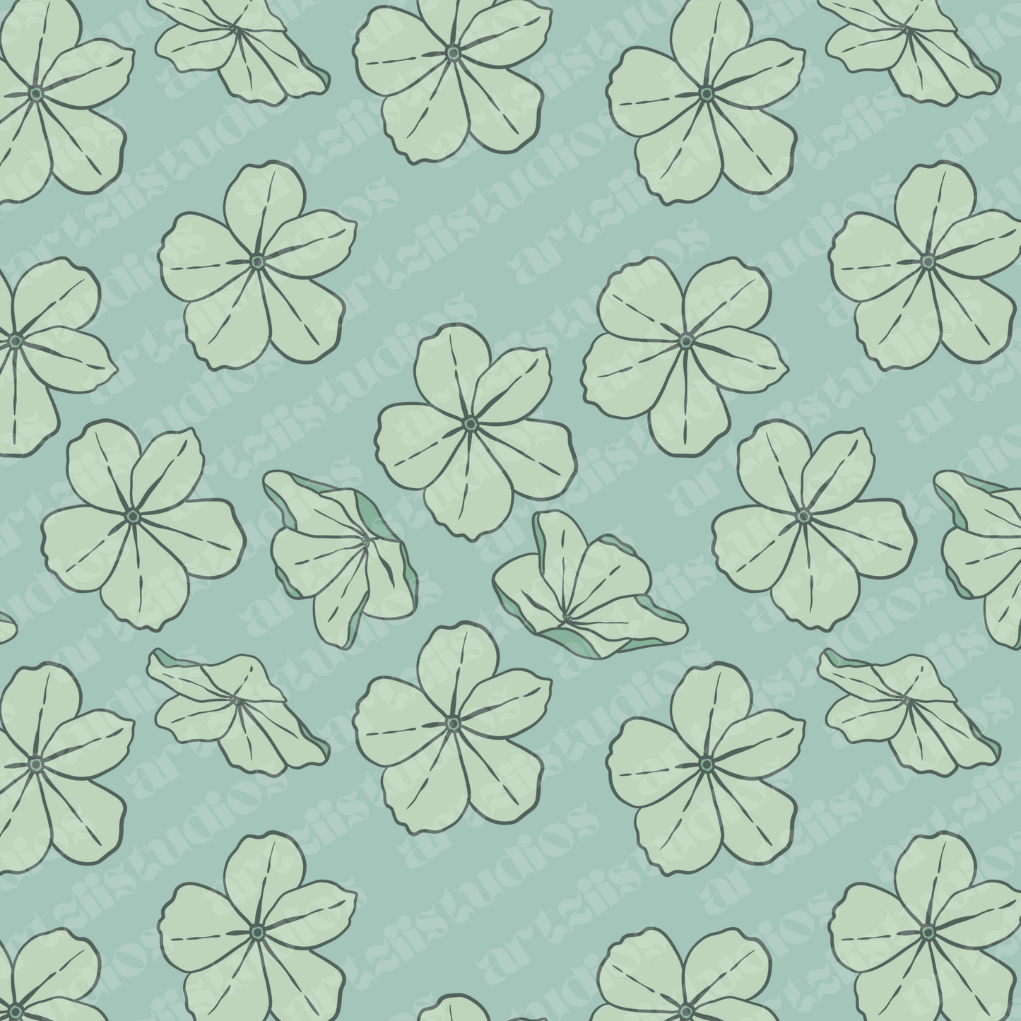 Seafoam Oleander Surface Pattern