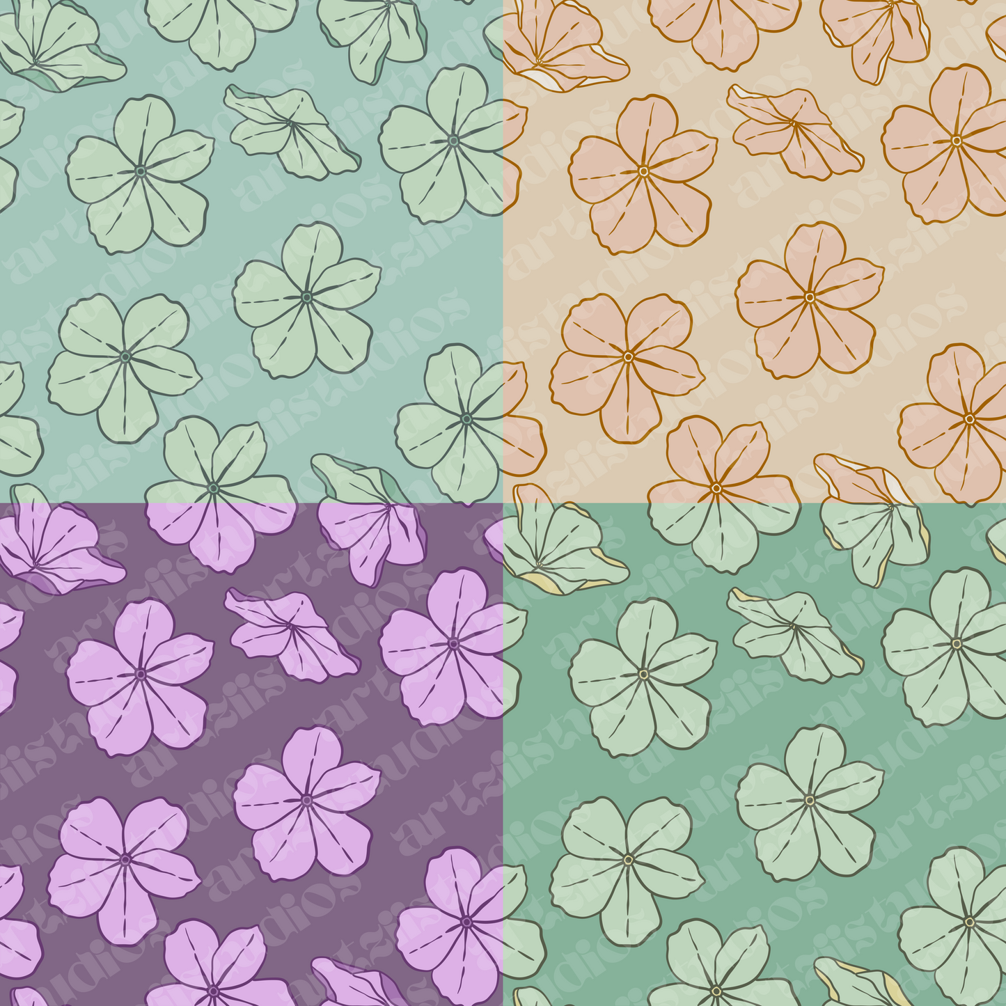 Seafoam Oleander Surface Pattern