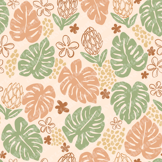 Island Bloomscape Surface Pattern