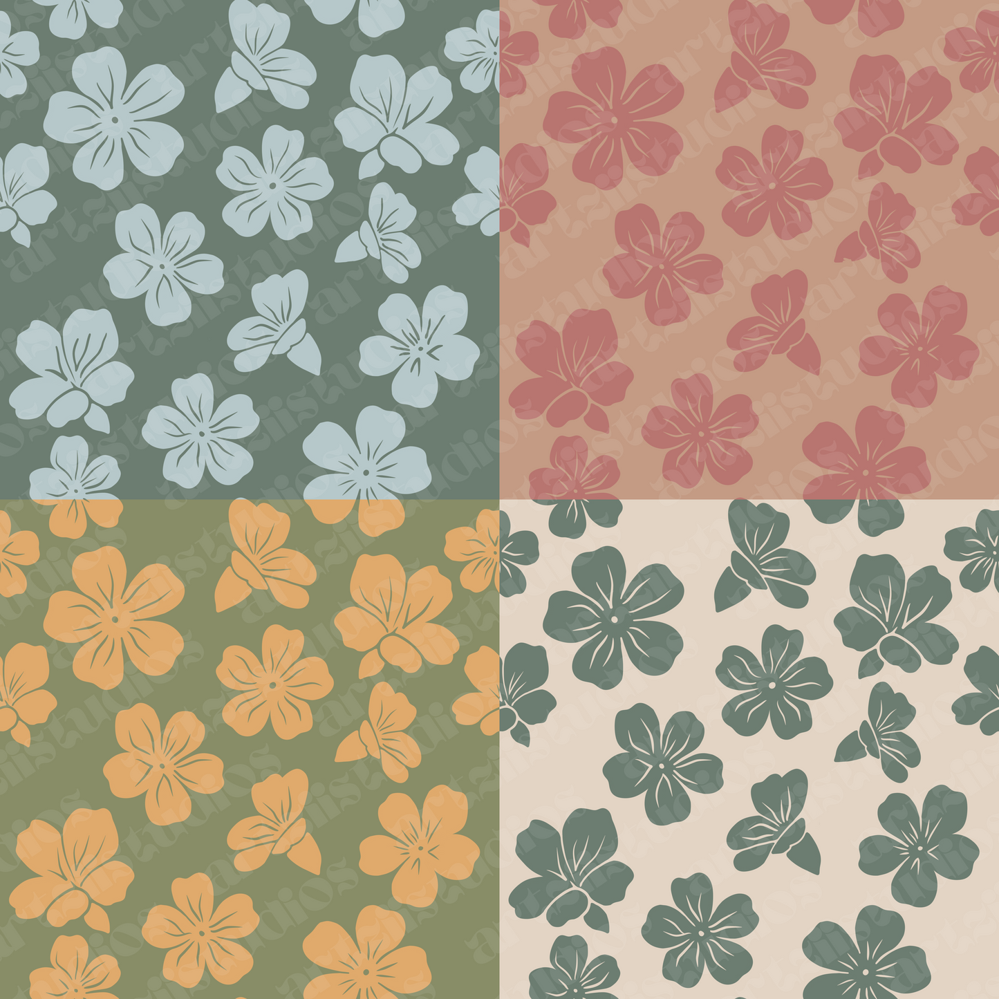 Sunkissed Oleander Surface Pattern