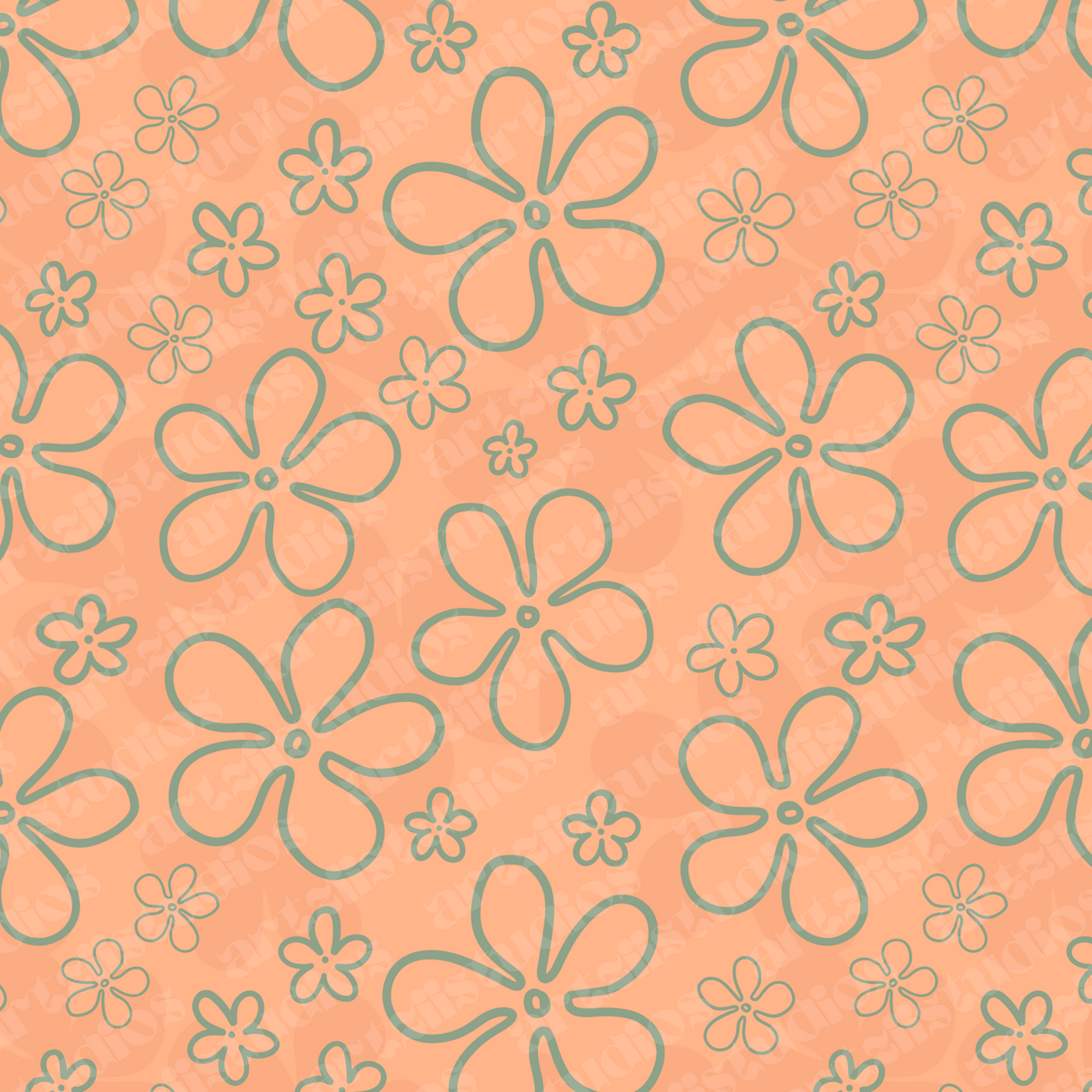 Peachy Summer Surface Pattern