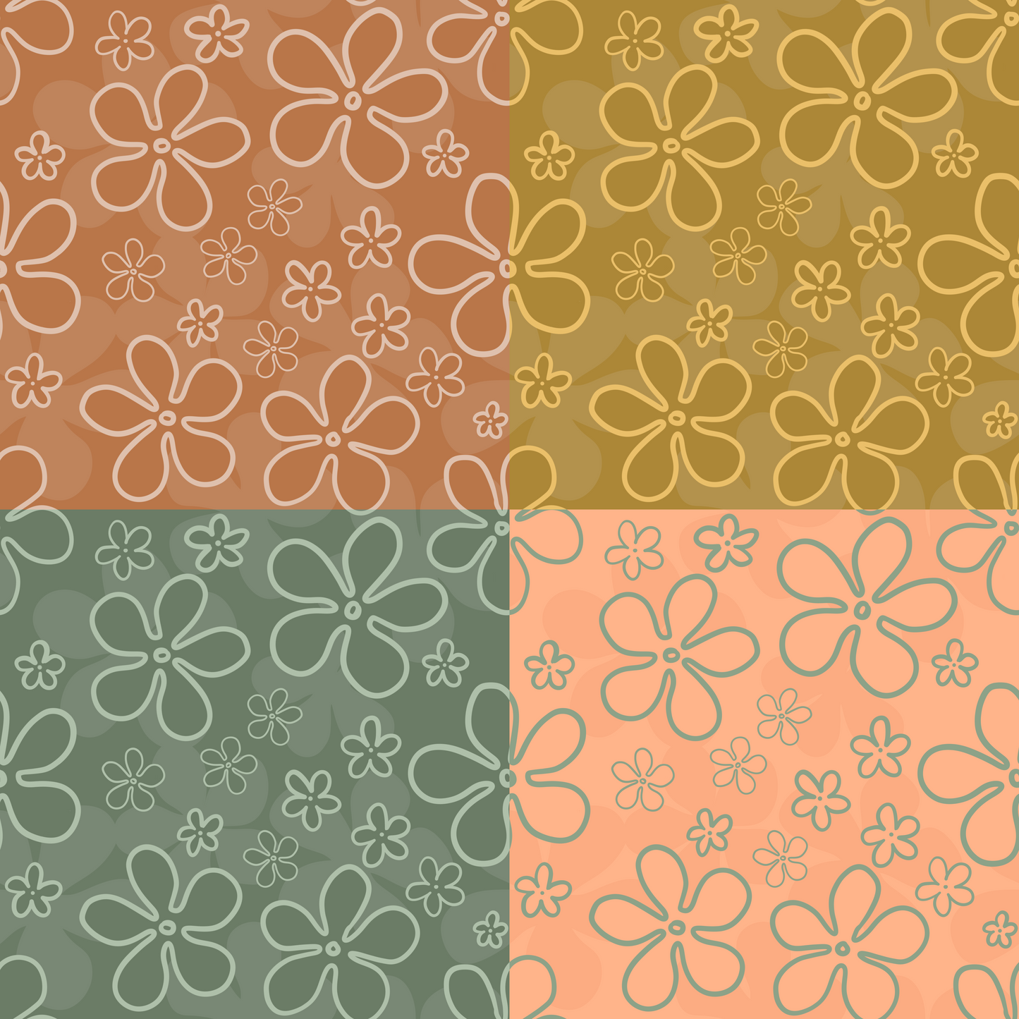 Peachy Summer Surface Pattern