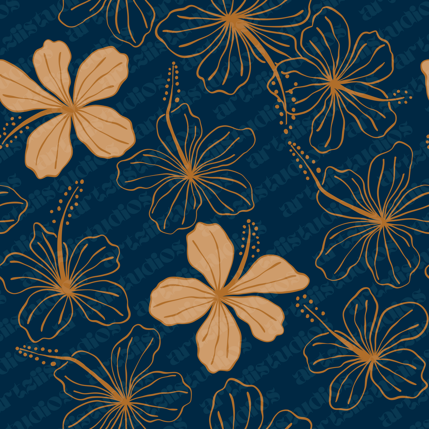 Midnight Muse Repeat Surface Pattern