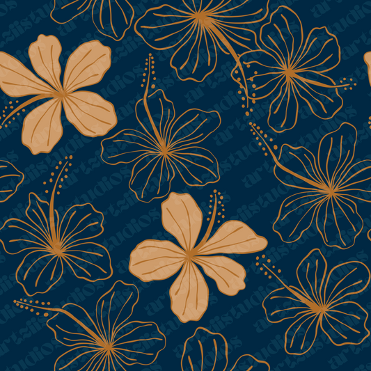 Midnight Muse Repeat Surface Pattern
