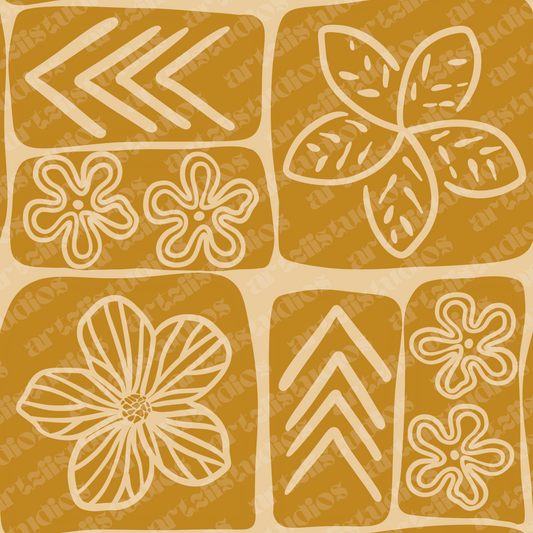 Tropic Tiles Repeat Surface Pattern