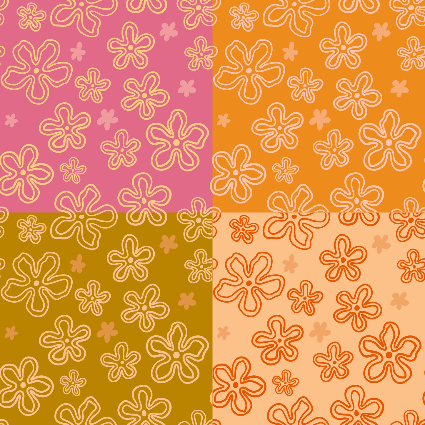 Groove Blossom Repeat Surface Pattern