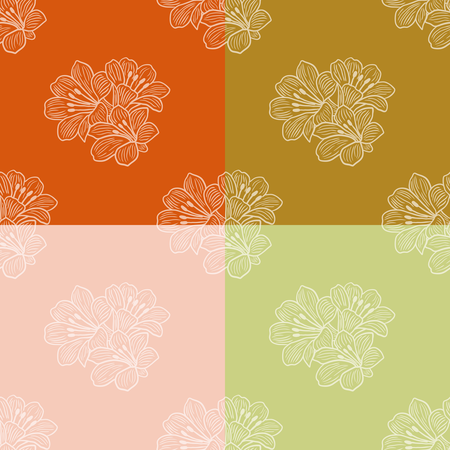 Clivia Miniata Repeat Surface Pattern