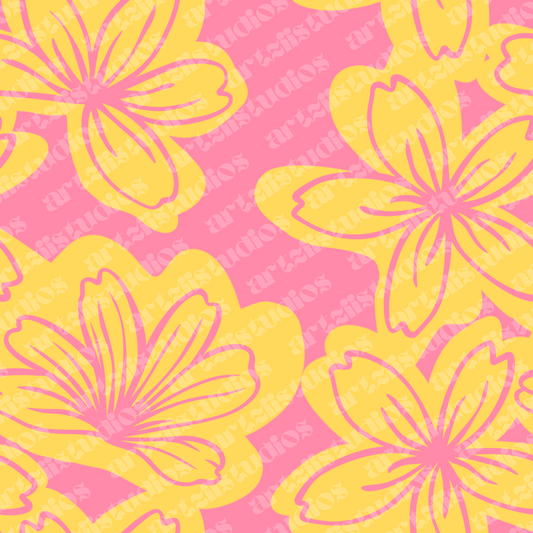 Playful Naupaka Repeat Surface Pattern